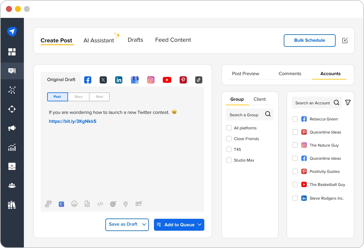 Create a Post on SocialPilot