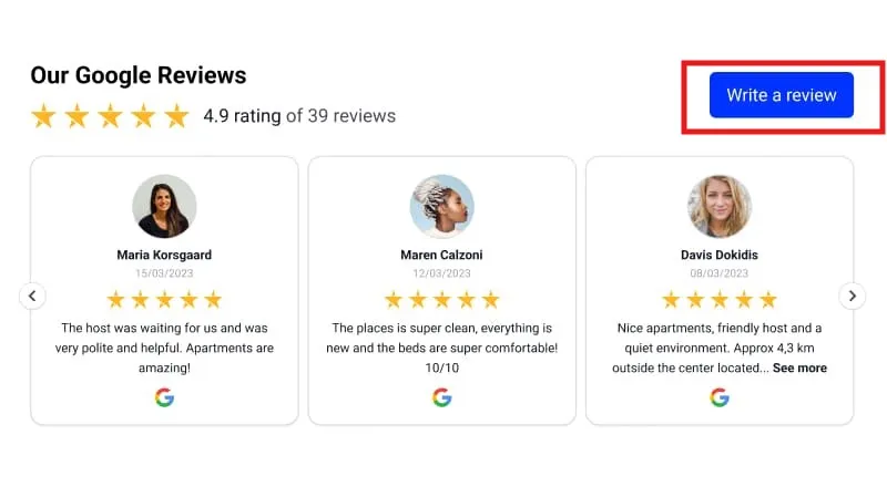 Google Review Widget