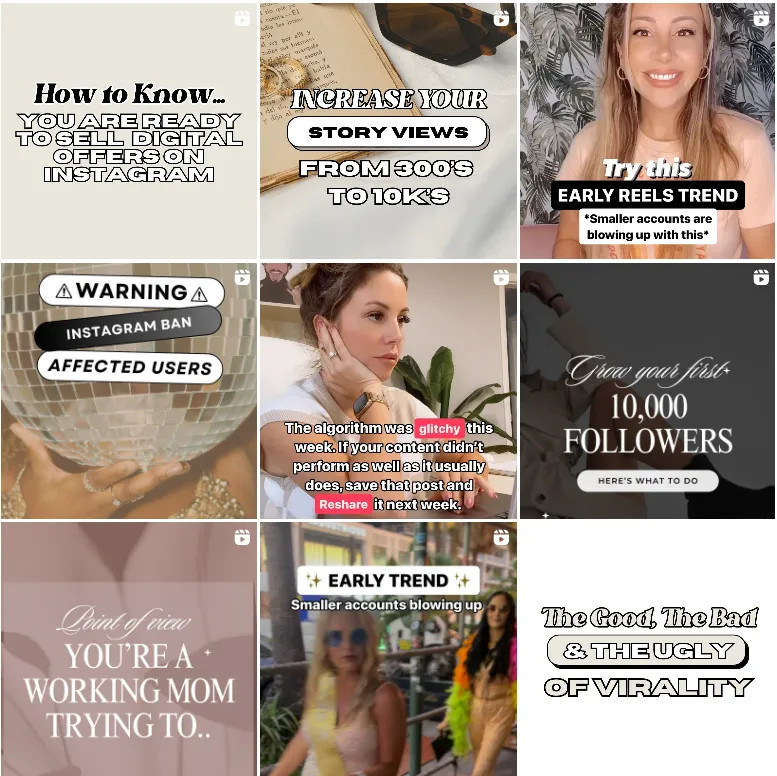 Instagram grid of Enfluence Marketing Studio