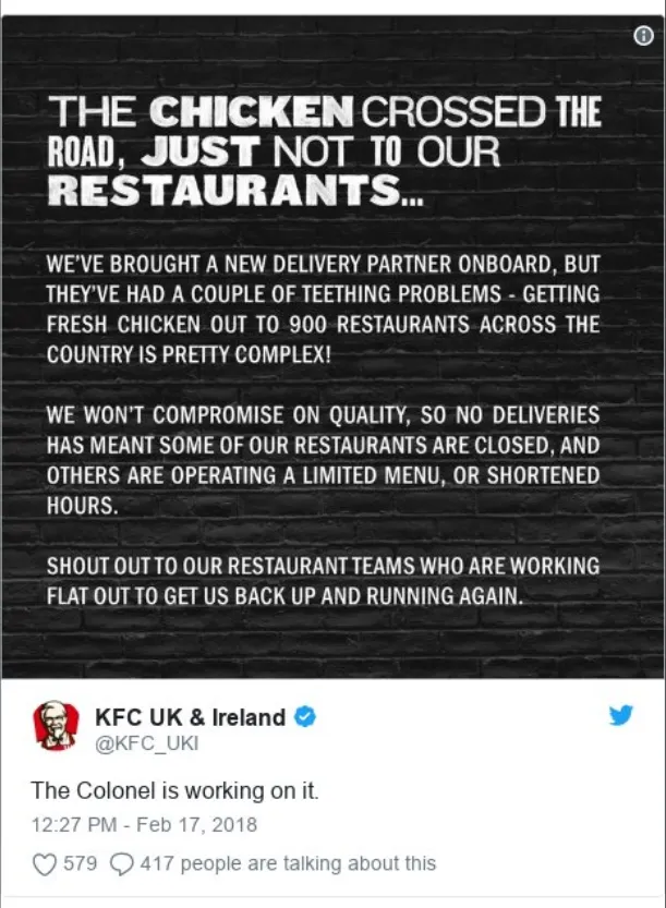 KFC responded