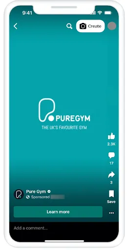 Mobile app of PureGYM