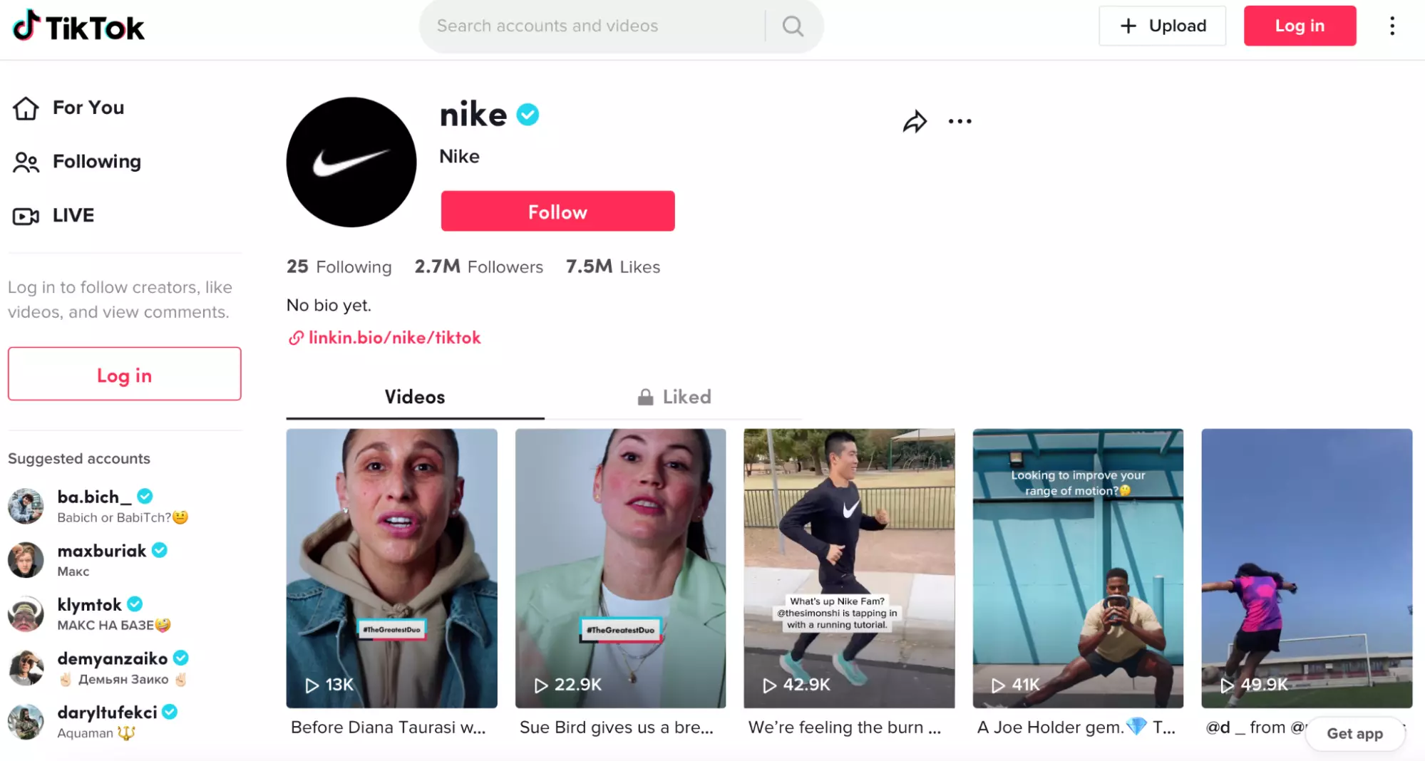 Nike account