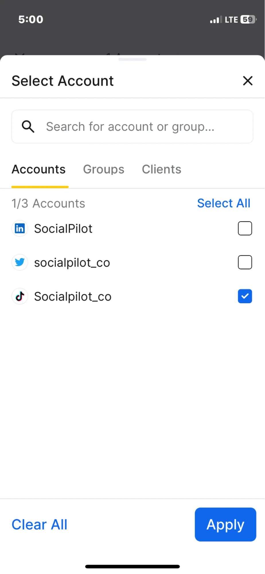 Select Account