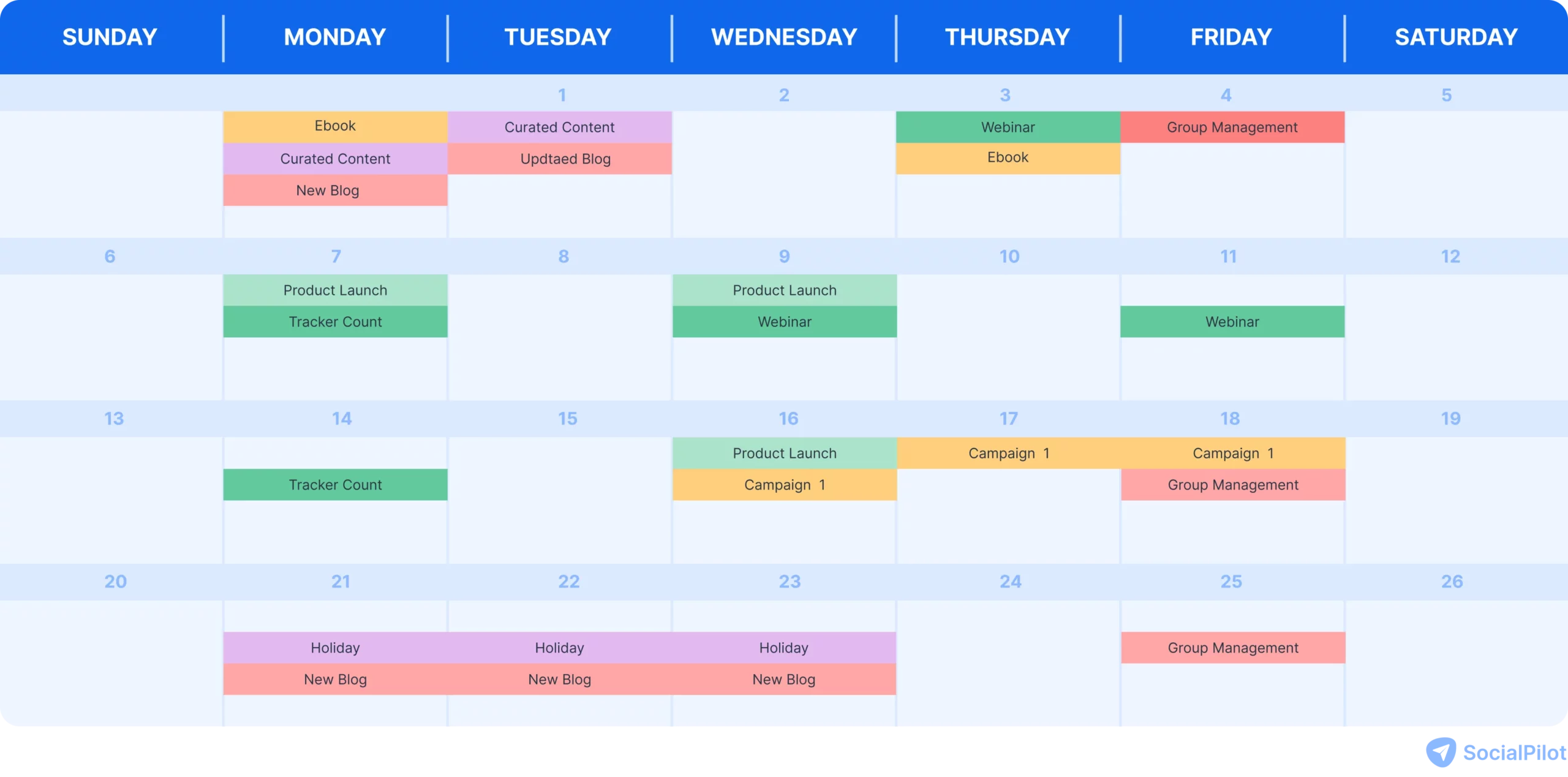 Calendar Plan