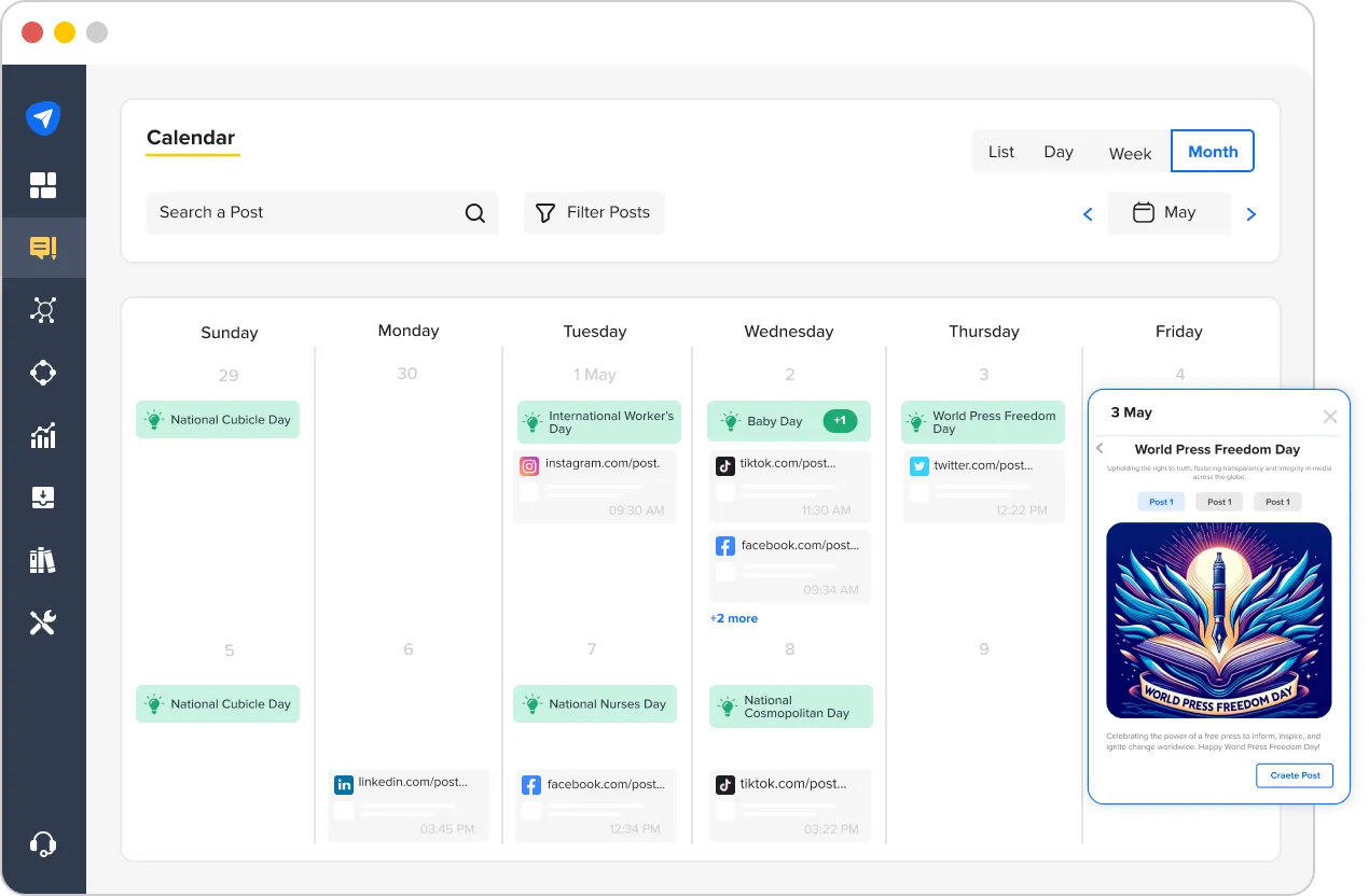 SocialPilot Calendar