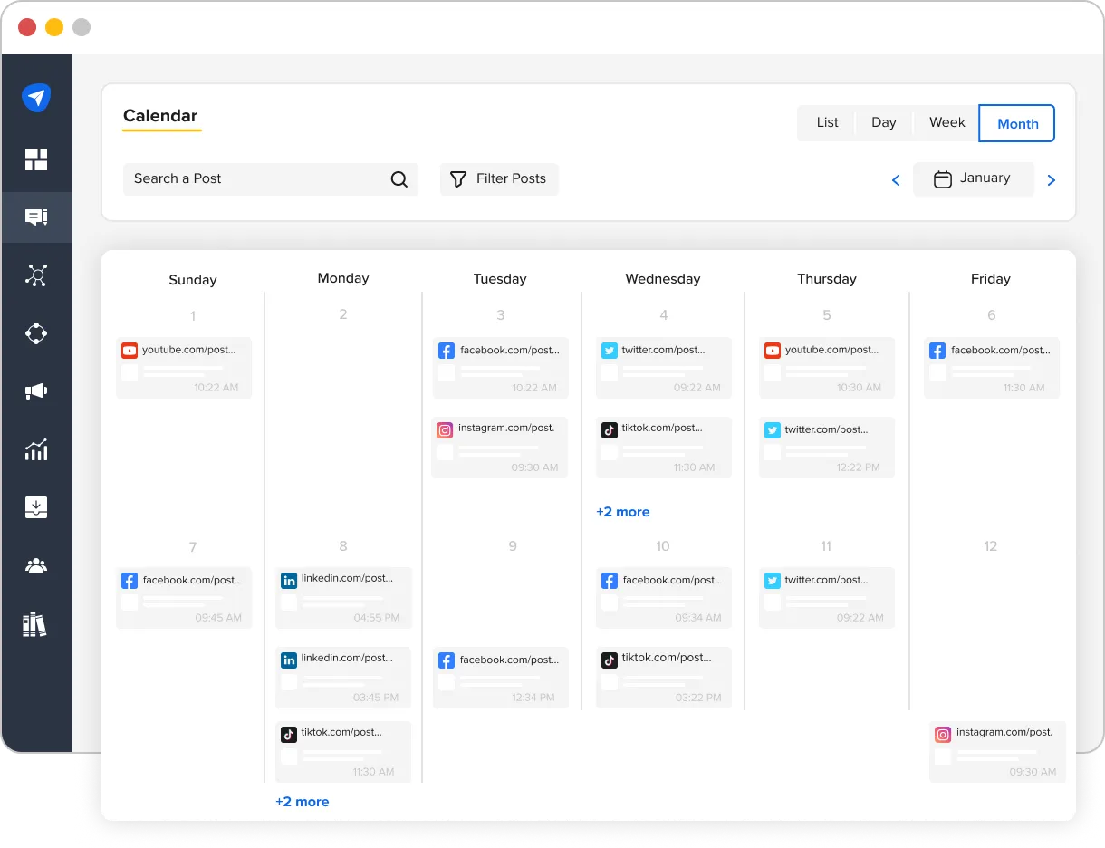 SocialPilot Content Calendar